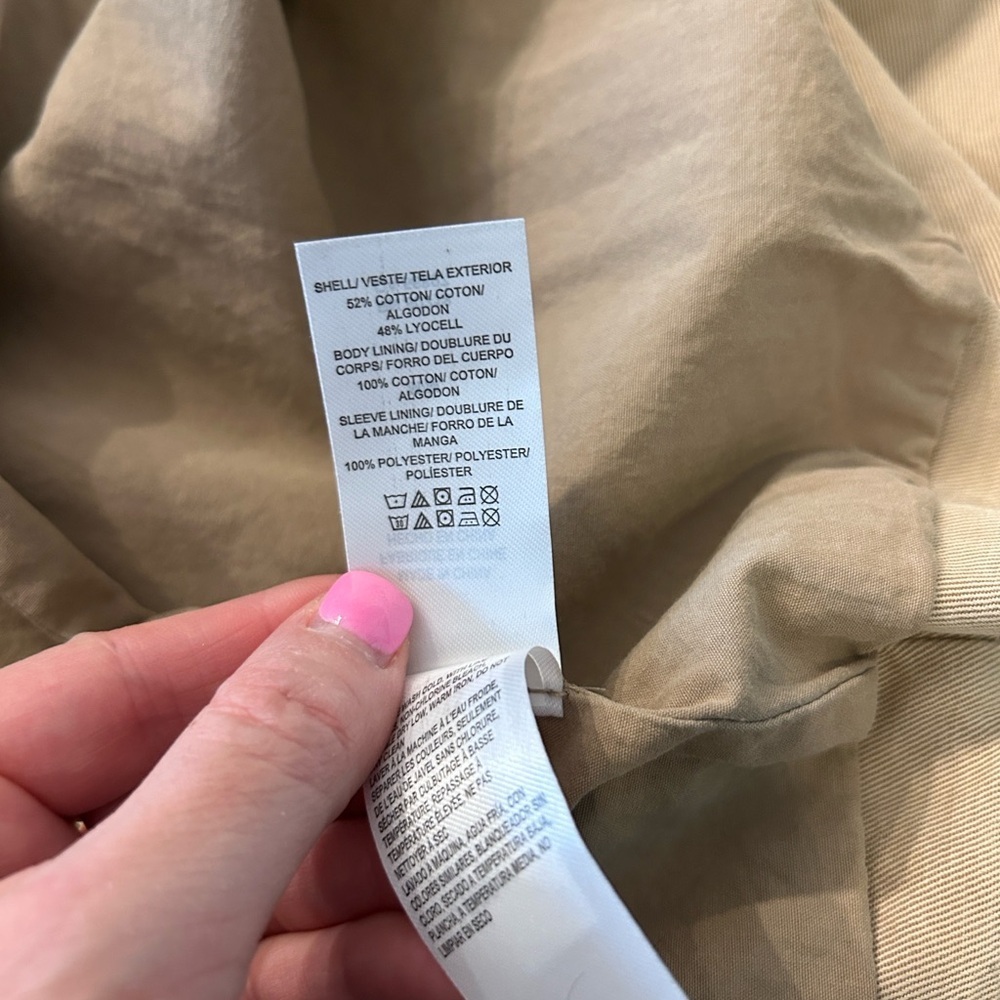 Lucky Brand size medium classic tan trench coat - Picture 4 of 9